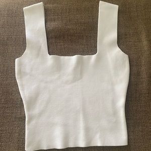 White Knit Tank Top